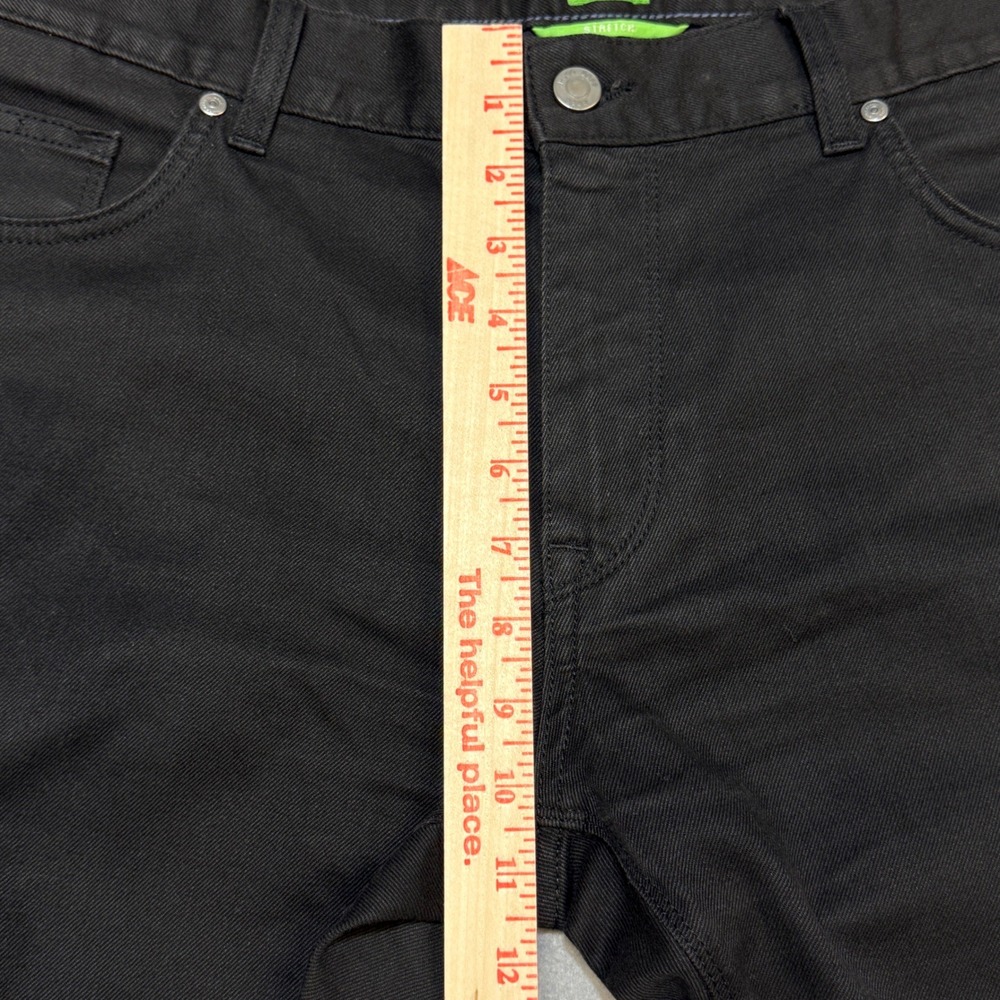 HUGO BOSS Maine 1 Jeans Mens 38x32 Black Stretch Straight Leg Denim Pants - Picture 8 of 11